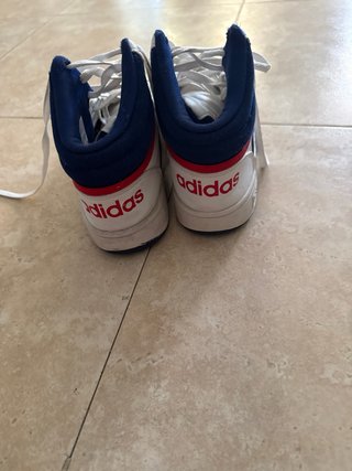 Zapatillas Adidas Altas Blancas y Azules