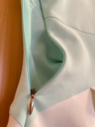 Vestido Behcetti Italia Rayas Menta/Blanco T.M