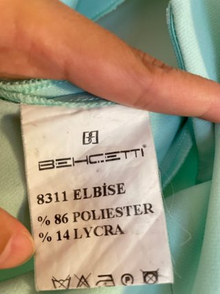 Vestido Behcetti Italia Rayas Menta/Blanco T.M