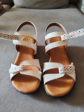 Sandalias Paso Talla 38 Blancas Multicolor