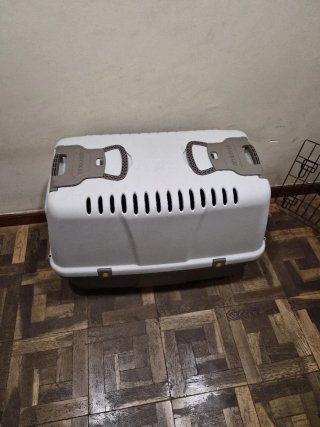 Transportín Perro Gris y Blanco