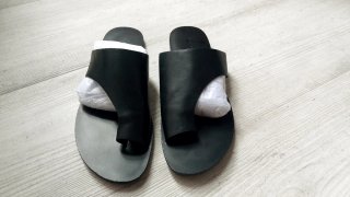 Sandalias de piel mujer negras