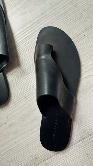 Sandalias de piel mujer negras