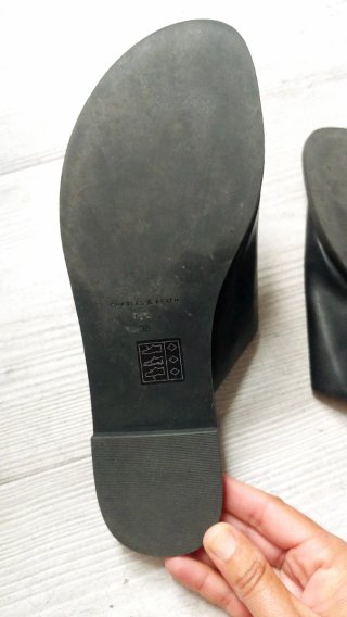 Sandalias de piel mujer negras