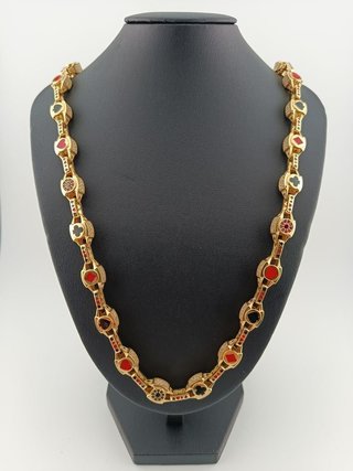 Cadena Poker Oro y Rojo