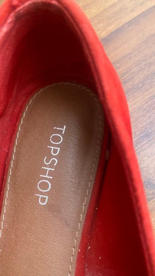 Zapatos Bailarina Rojos TOPSHOP Talla 37