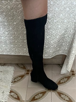 Botas mosqueteras antelina negra