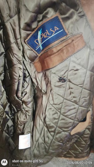 Chaqueta de ante y piel