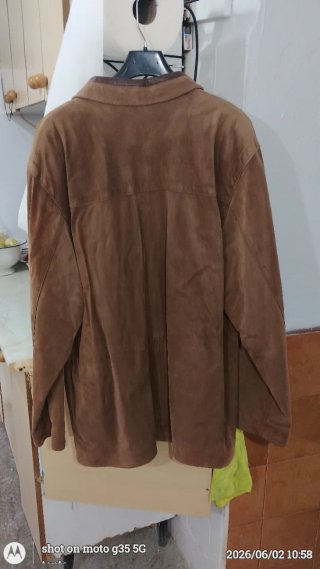 Chaqueta de ante y piel