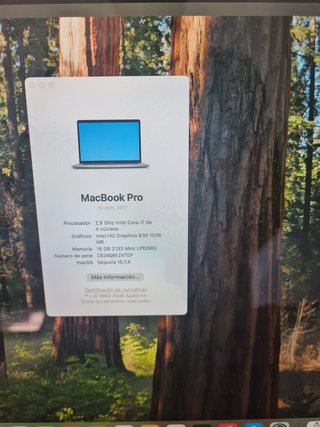 MacBook Pro Apple 15 i7 2.9GHz 16GB RAM 1TB SSD
