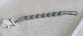 Sujetachupetes silicona gris con clip