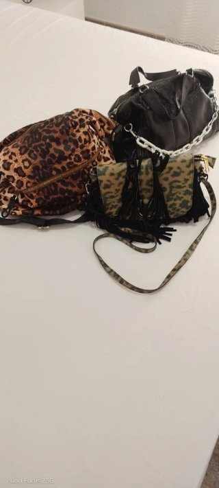 Bolso Negro y Animal Print