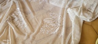 Tris tende vintage pizzo 250x80 cm