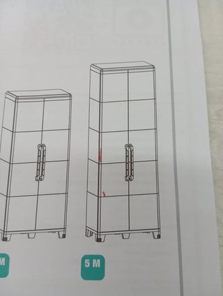 Armario Multifunción 2 Puertas Gris 78x43,6x225,8