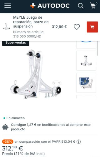 Brazo Suspensión Delantero BMW Serie 3 Z4