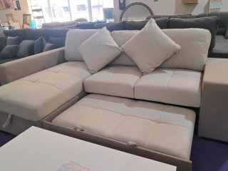Sofá Cama Beige/Gris Alta Gama