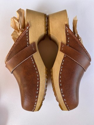 Zuecos de madera marrones 35-45
