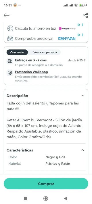Poltrona da giardino Keter