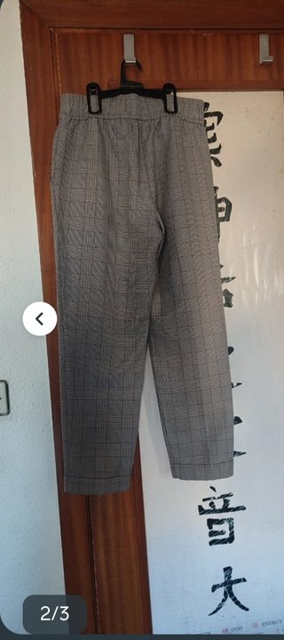 Pantalón de traje cuadros mujer Talla 38
