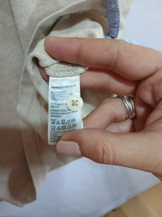 Polo Tommy Hilfiger Talla S Beige