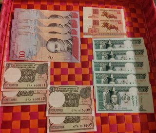 Lote de Billetes del Mundo para Intercambio