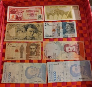 Lote de Billetes del Mundo para Intercambio