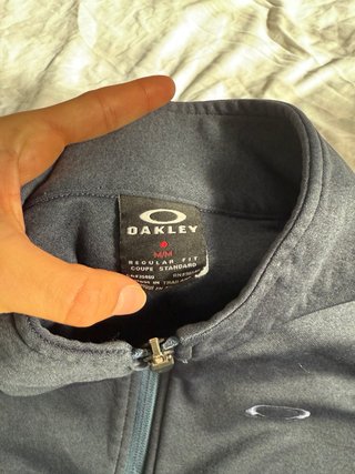 Sudadera Oakley media cremallera gris