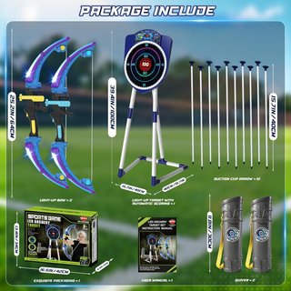 Pack 2 Arcos y Flechas LED Niños NUEVO A ESTRENAR