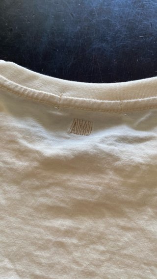 Camiseta Amiri Beige Corazón Rojo Talla M