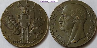 Moneta 10 Centesimi 1942 Italia