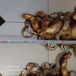 Grandi angeli in legno dorati