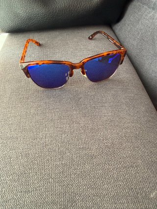 Gafas de sol Clubmaster/Browline color carey-azul