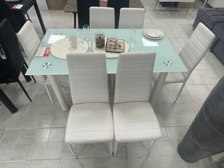 NUEVA MESA DE CRISTAL TEMPLADO + 6 SILLAS