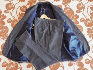 ABITO UOMO COMPLETO BLU PUNTINATO ELEGANTE 54
