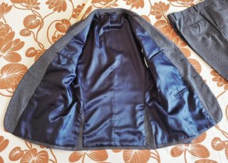 ABITO UOMO COMPLETO BLU PUNTINATO ELEGANTE 54