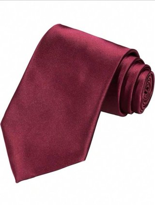 Set Corbata y Pañuelo Vino Rojo