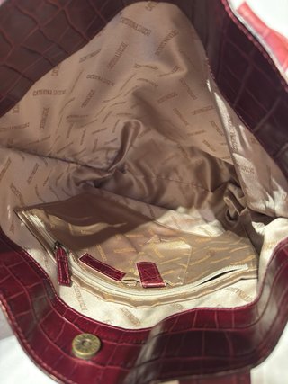 Borsa Vera Pelle effetto coccodrillo