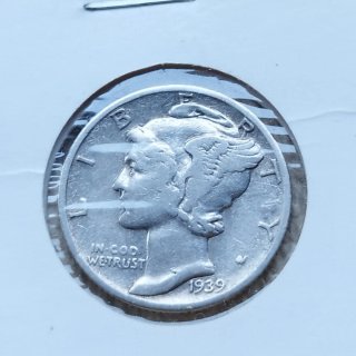 Moneda Plata Mercury USA 1939