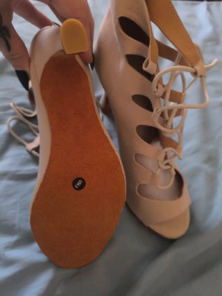Botines de baile beige nuevos