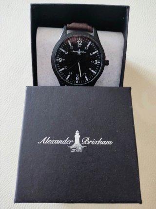 Orologio Alexander Brixham Uomo Nero Marrone