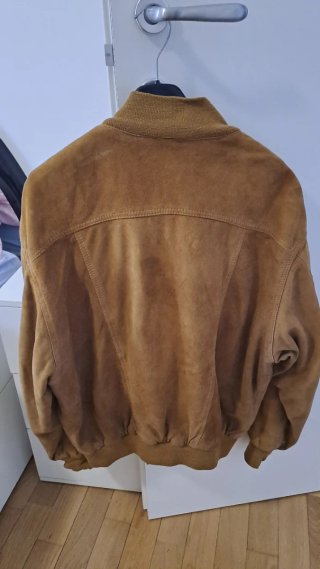 Giacca in camoscio marrone