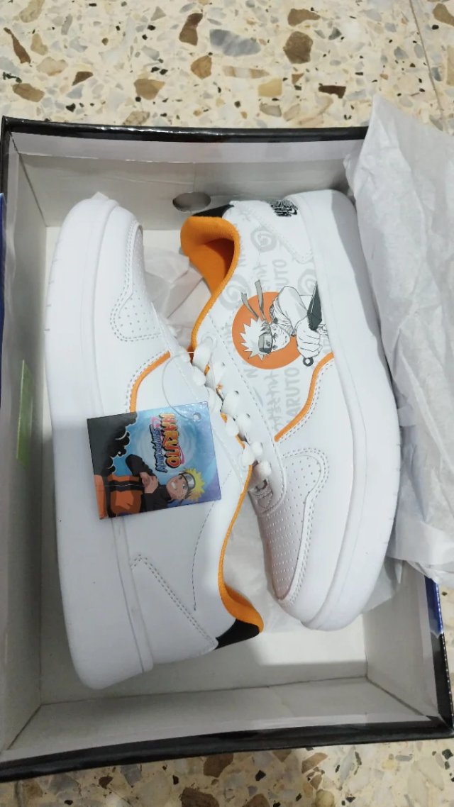 Botines o Zapatillas Naruto Blancas y Naranjas