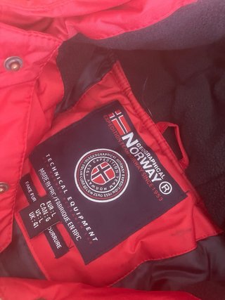 Abrigo Geographical Norway Rojo