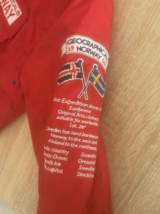 Abrigo Geographical Norway Rojo