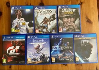 Consola PS4 (PlayStation 4) Negra 500GB + 7 juegos