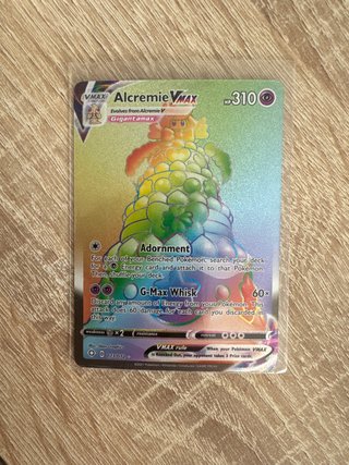 Carta Pokémon Alcremie VMAX Arcoíris