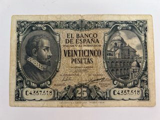 Billetes de Pesetas de España - Antiguos.