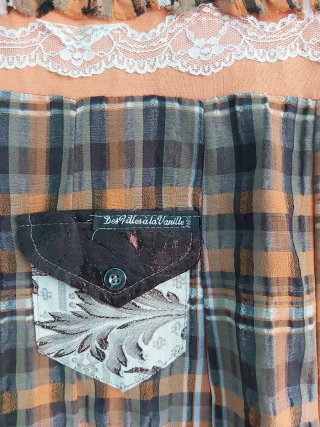 Vestido patchwork"Des filles à la vanille" Paris