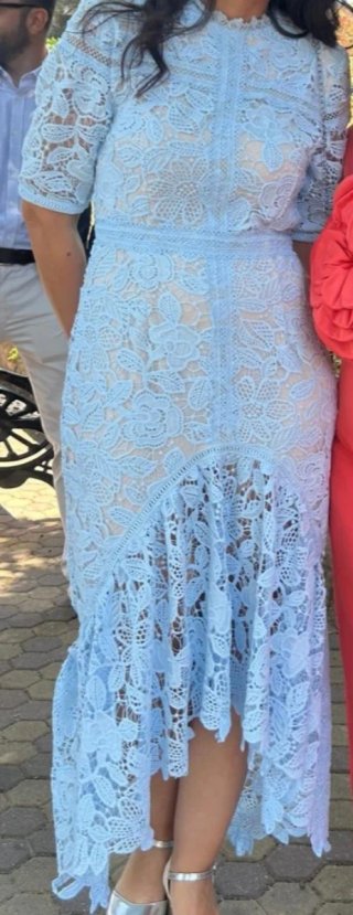 Vestido azul encaje