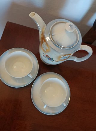 Set Tazze e Piattini Vintage Decorati